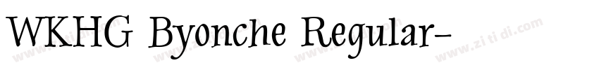 WKHG Byonche Regular字体转换